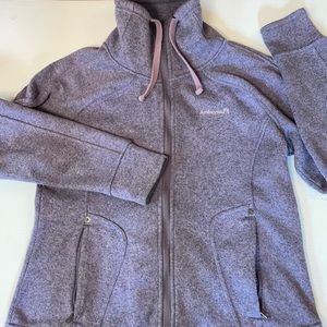 Avalanche Full Zip Light Purple Sweater Jacket Size Large